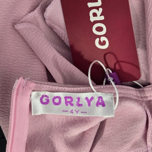 NWT Girl's Rose Pink Textured Knit Tiered Flutter Sleeve Ruffle A-Line Dress 4T - Picture 4 of 5